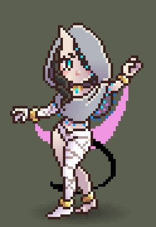 A fan character from Jakey Breaky named Lily. This is her idle. Her hip sway and her spin can be looped seamlessly for infinite booty shake and speen.